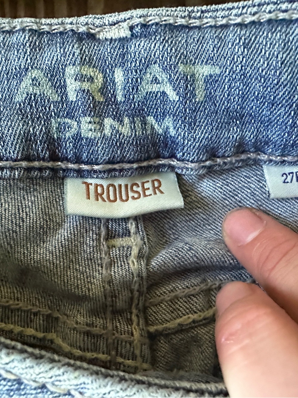 Ariat Women’s Trouser Jeans 27R Light Wash Wide Leg Western Denim - Picture 8 of 10